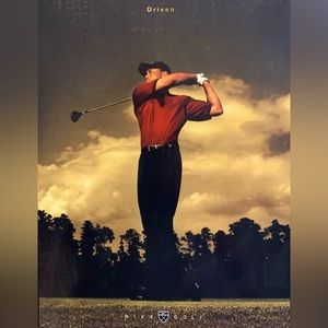 Tiger Woods Driven Rare Nike Vintage Golf poster 24X36 NOS OOP New Unopened. OBO